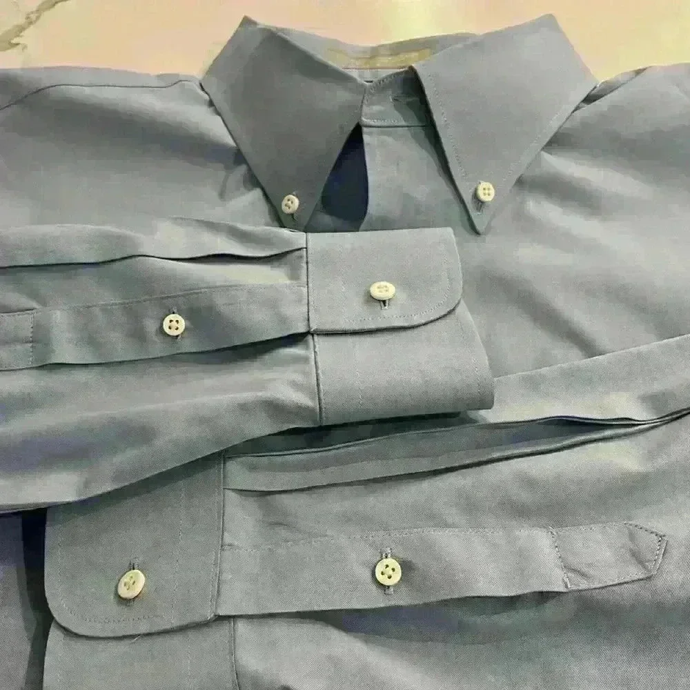 Nordstrom light blue men's button-down Classic‎ Fit sz 18/36 - Picture 3 of 4